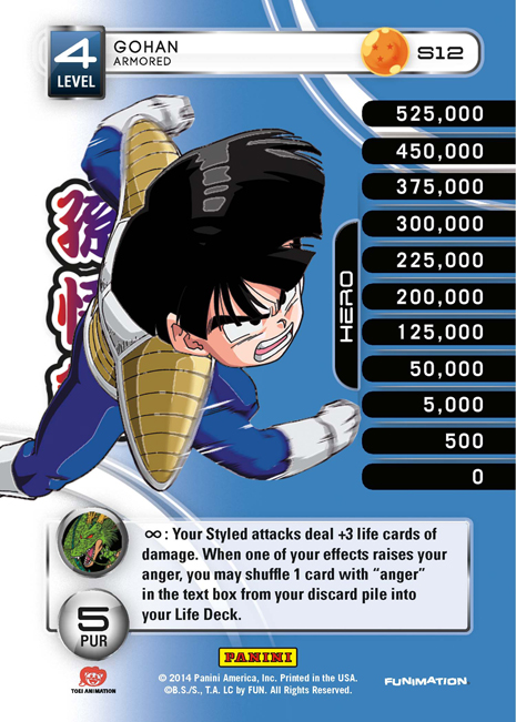 Milling for 53: Gohan in Set 3 of Panini's DBZ TCG