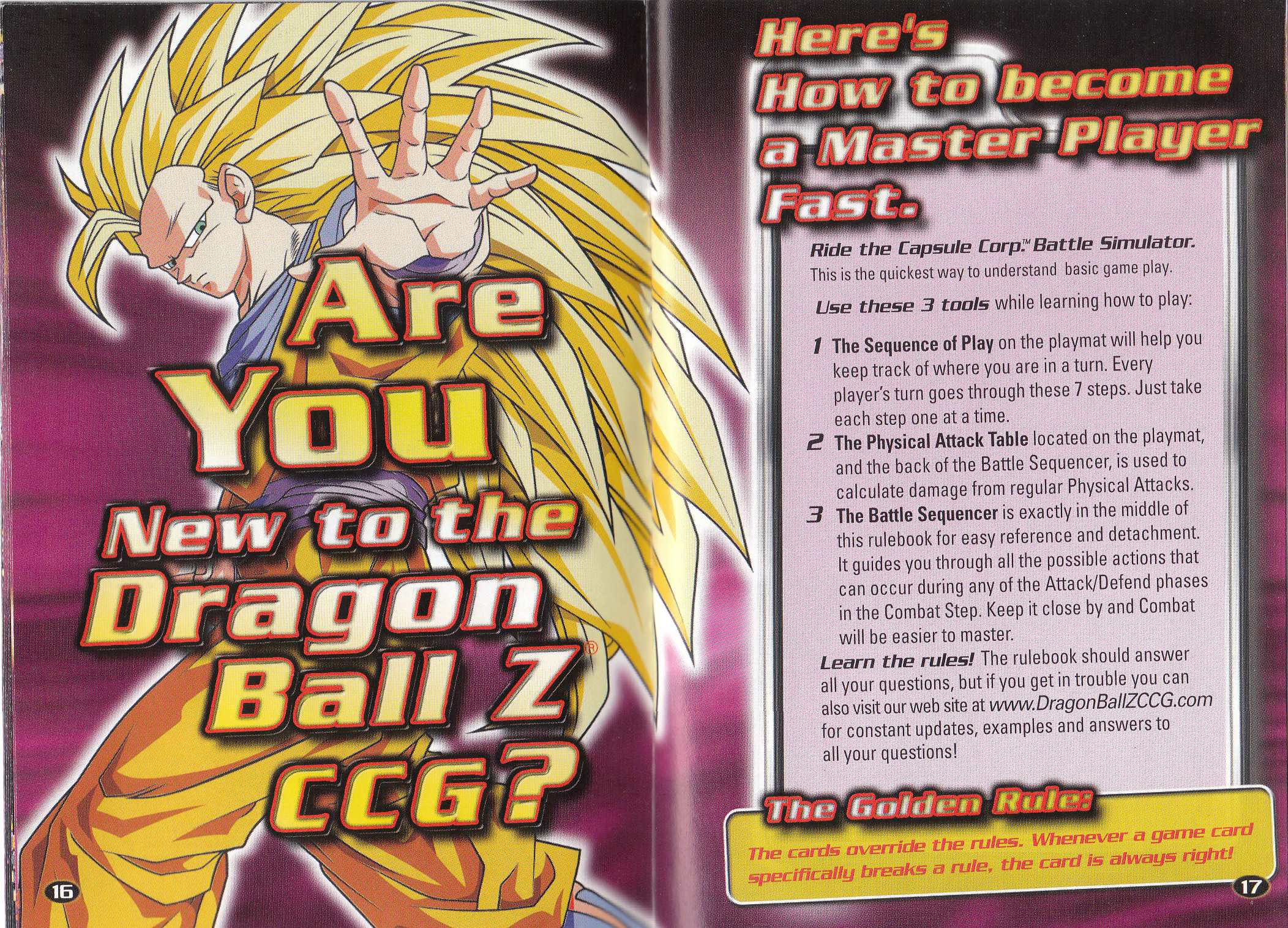 Dragon Ball Z CCG Rulebook (Buu Saga) - RetroDBZccg