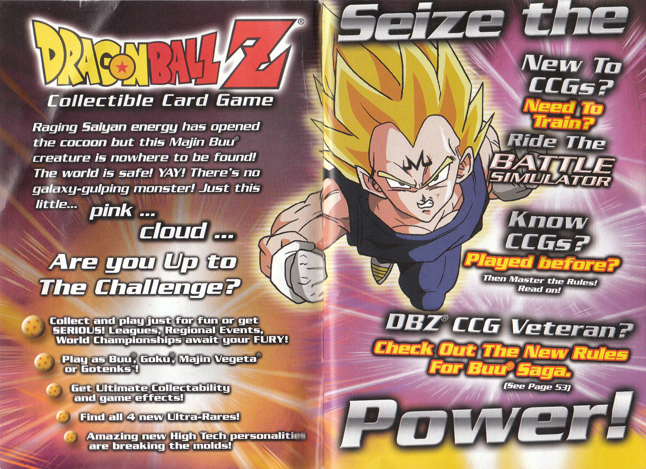 Dragon Ball Z CCG Rulebook (Buu Saga) - RetroDBZccg