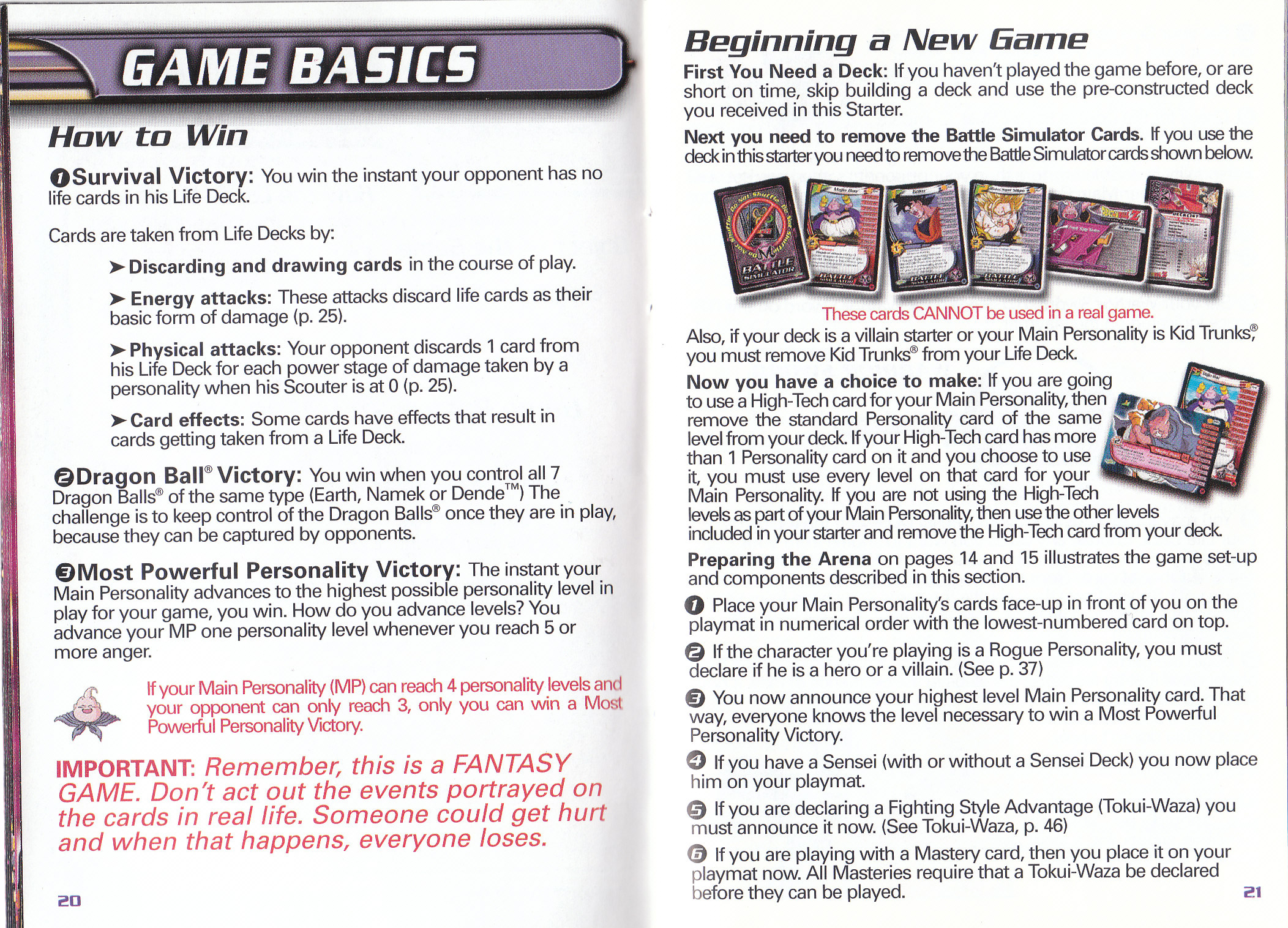 Dragon Ball Z CCG Rulebook (Buu Saga) - RetroDBZccg