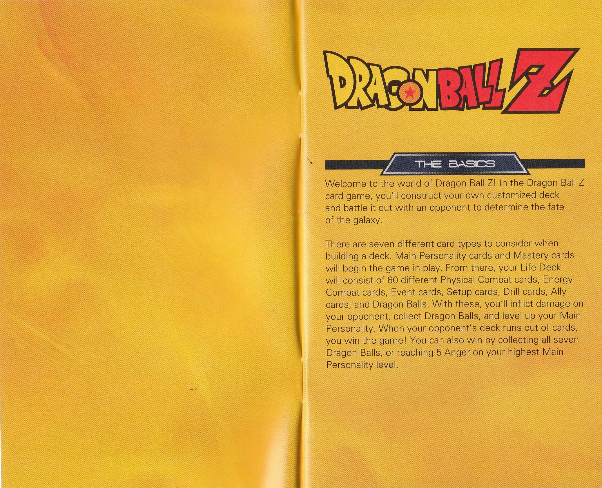 Panini America Dragon Ball Z TCG Rulebook - RetroDBZccg