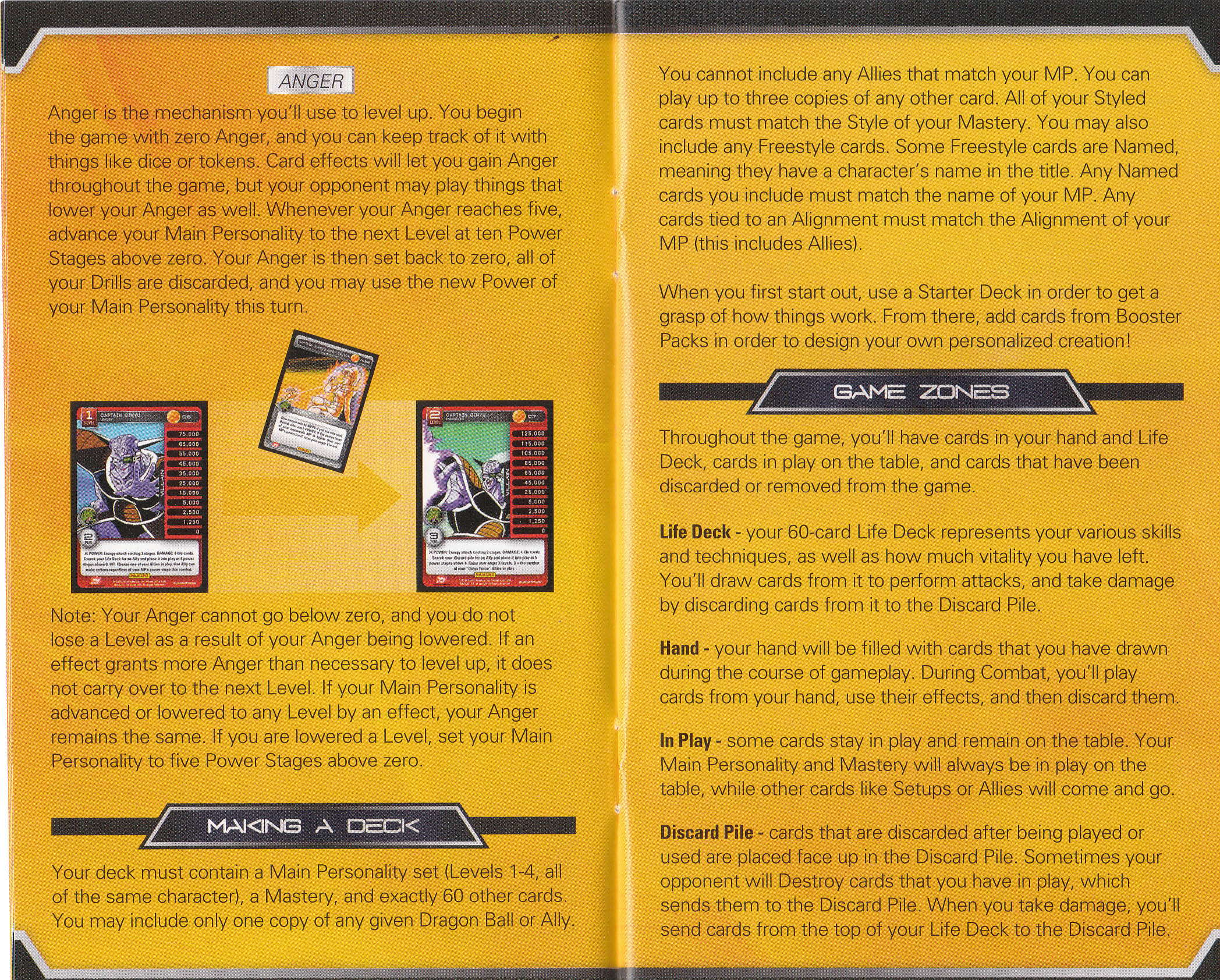 Panini America Dragon Ball Z TCG Rulebook - RetroDBZccg