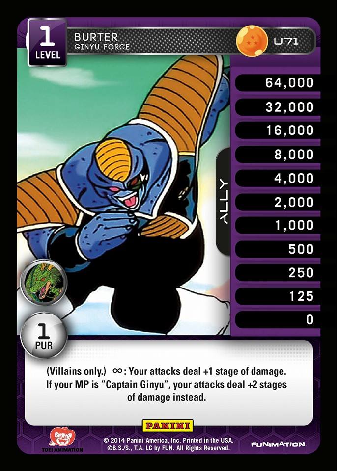 Captain Ginyu Panini America Playtester Deck List - Blue Ginyu Force -  RetroDBZccg